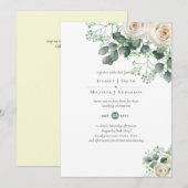 Witte Rozen Salie Eucalyptus Citroen Geel TROUWEN (Voorkant / Achterkant)