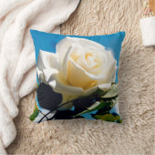 Witte Rozen Schoonheid Kussen (Deken)