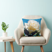 Witte Rozen Schoonheid Kussen (Stoel)