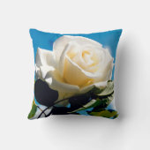 Witte Rozen Schoonheid Kussen (Achterkant)