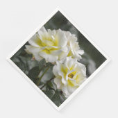 Witte Rozen Servet (Hoek)