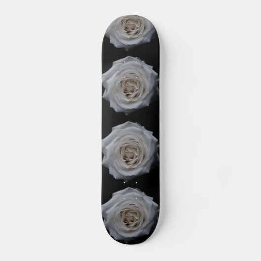 Witte rozen skateboard (Voorkant)