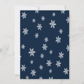 Witte Rozen Sneeuwvlok Kerst Huwelijk Kaart (Achterkant)