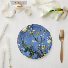  witte rozen Snowflakes Kerstmis van Gogh Papieren Bordje