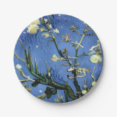  witte rozen Snowflakes Kerstmis van Gogh Papieren Bordje (Voorkant)