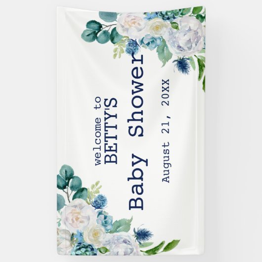 Witte rozen spandoek (Verticaal)