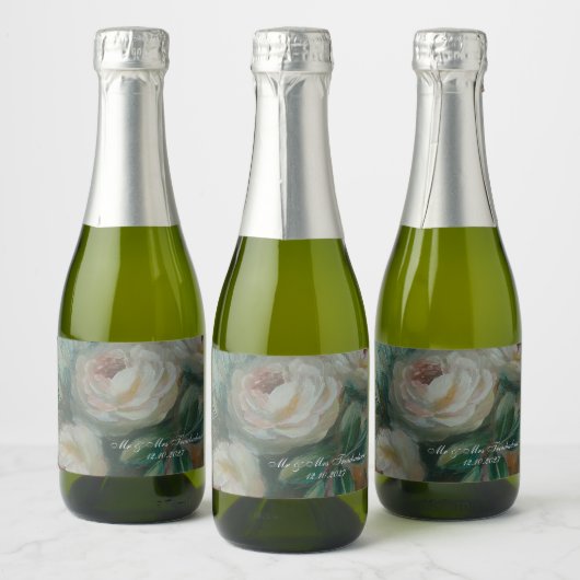Witte Rozen Sparkling Wijnetiket (Flessen)