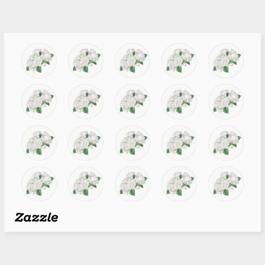 Witte rozen Stickers (Vel)