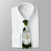 witte rozen stropdas (Gebonden)