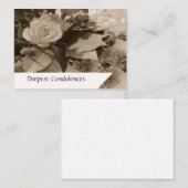  witte rozen sympathie notitiekaartje (Voorkant / Achterkant)