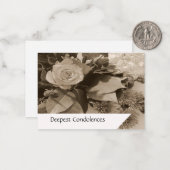  witte rozen sympathie notitiekaartje (Voorkant / Achterkant in situ)