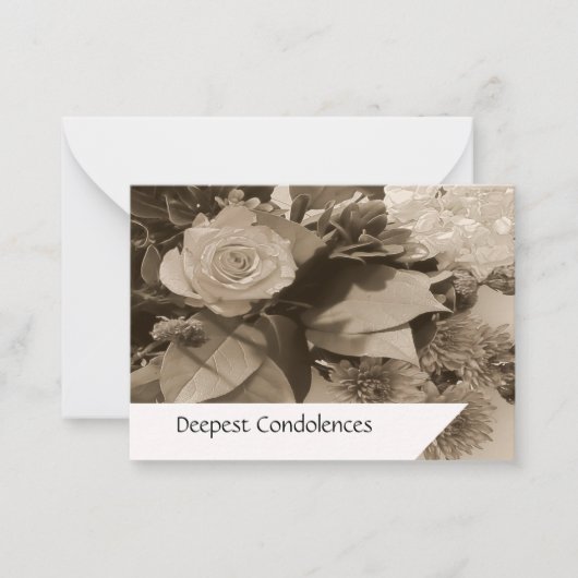  witte rozen sympathie notitiekaartje (Voorkant)