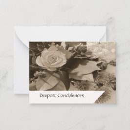  witte rozen sympathie notitiekaartje