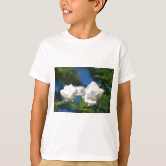 Witte rozen t-shirt (Voorkant)