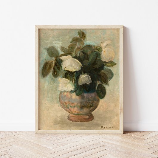 Witte rozen | Tadeusz Makowski Poster