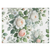 witte rozen tafelkleed (Voorkant (Horizontaal))