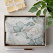 Witte rozen tissuepapier (Geschenk)