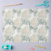Witte rozen tissuepapier (Craft)