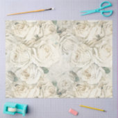 Witte  Rozen Tissuepapier (Craft)