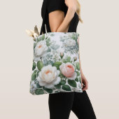 witte rozen tote bag (Dichtbij)
