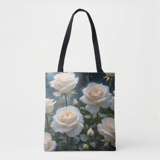 Witte rozen tote bag (Voorkant)