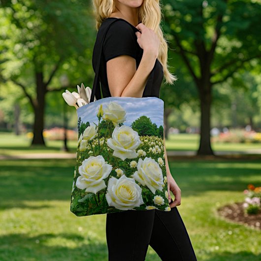 Witte Rozen Tote Tas