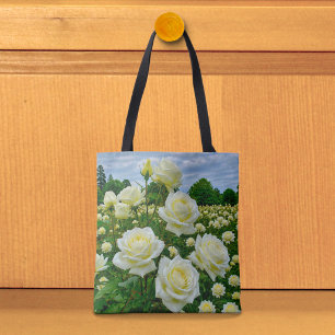 Witte Rozen Tote Tas