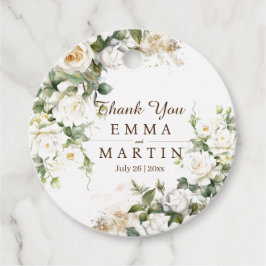 Witte Rozen Trouwbloemen Bedankt Bedankjes Labels