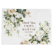 Witte Rozen Trouwbloemen Geschenken Groot Cadeauzakje (Achterkant)