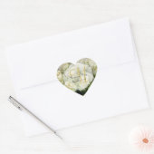 Witte Rozen Trouwsuite Blush Champagne Hart Sticker (Envelop)