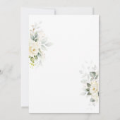 Witte Rozen Trouwtafel Zitkaart Kaart (Achterkant)