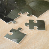 witte rozen tuin waterverf schilderij legpuzzel (Zijkant)