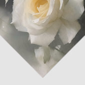  witte rozen tuin waterverf schilderij tissuepapier (Detail)