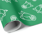 Witte rozen verlovingsfeest cadeaus Groen naadloos Cadeaupapier (Rol Hoek)