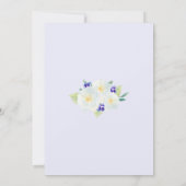 Witte Rozen & Violets Waterverf Vrijgezellenfeest Kaart (Achterkant)