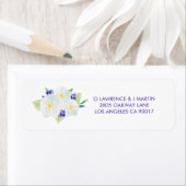 Witte rozen & viooltjes etiket (Insitu)