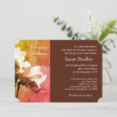 Witte rozen voor altijd in onze harten herdenkings kaart (Staand voorkant)