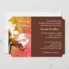 Witte rozen voor altijd in onze harten herdenkings kaart