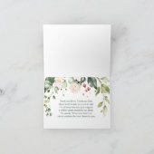 Witte rozen voor mama en papa op mijn trouwdag bedankkaart (Binnen)