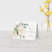 Witte rozen Voor mijn moeder en vader op mijn trou Kaart (Gele Bloem)