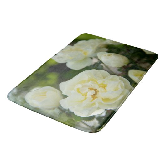 Witte rozen voor positieve uitslag badmat (Gekanteld)