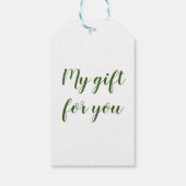 Witte rozen voor positieve uitslag cadeaulabel (Achterkant)