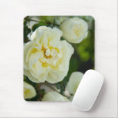 Witte rozen voor positieve uitslag muismat (Met muis)