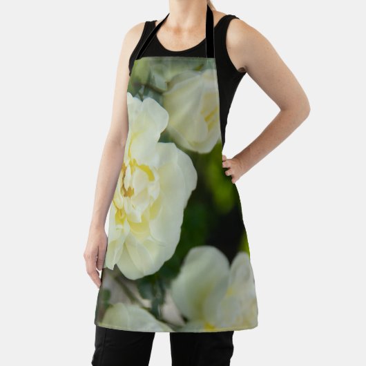 Witte rozen voor positieve uitslag schort (Insitu)