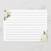 Witte rozen Vrijgezellenfeest Ontvang Kaart (Achterkant)