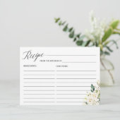 Witte rozen Vrijgezellenfeest Ontvang Kaart (Staand voorkant)