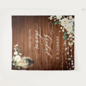 Witte rozen Vrijgezellenfeest Wandkleed (Voorkant (horizontaal))