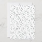 Witte Rozen Waterverf Bruidsdouche Uitnodigingen (Achterkant)