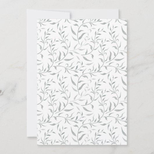 Witte Rozen Waterverf Bruidsdouche Uitnodigingen (Achterkant)