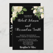 Witte rozen | Weddenschap Kaart (Voorkant / Achterkant)